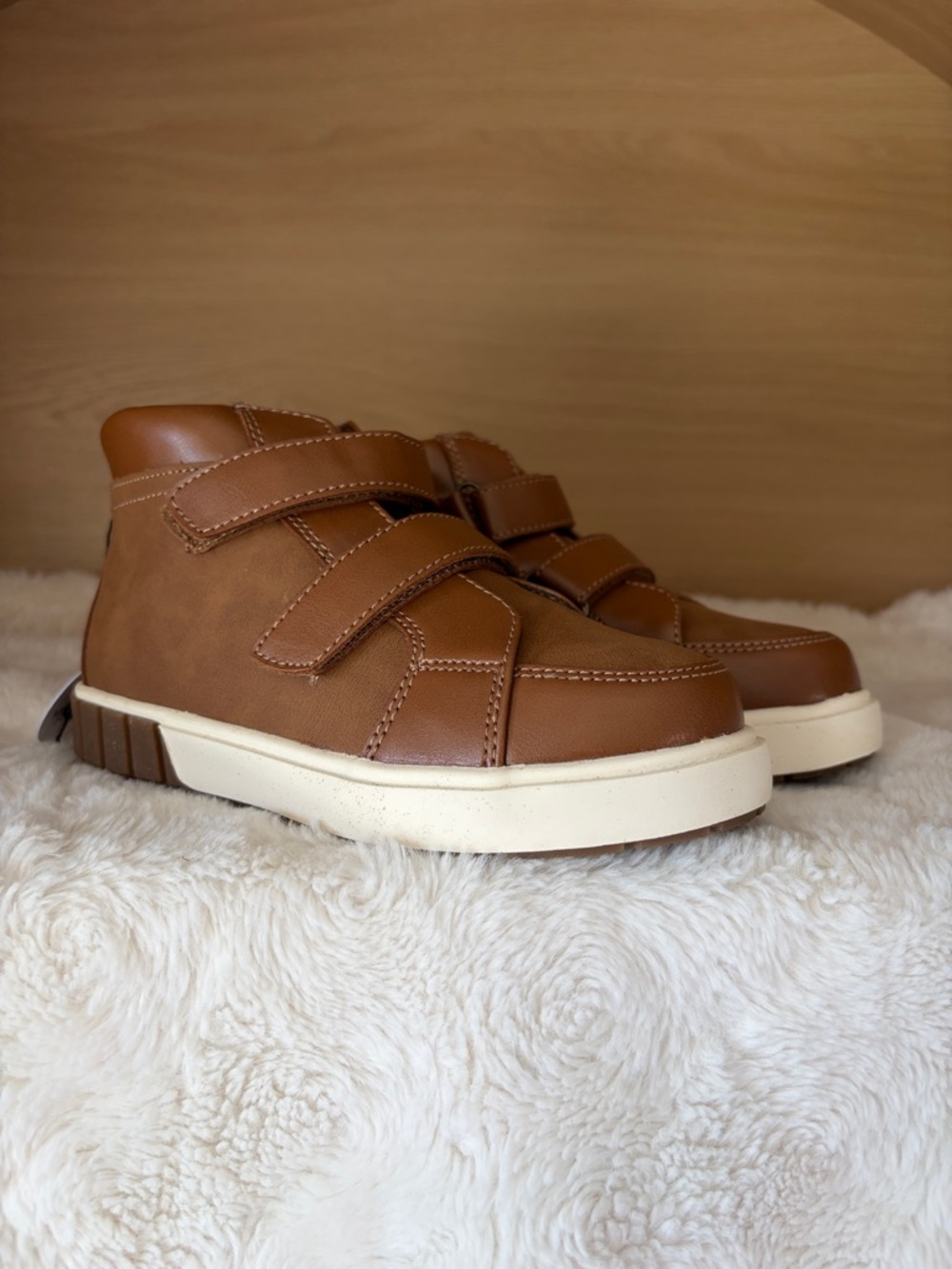 ✨$16✨NWT•Jumping Beans Steffano Toddler Boys Sneaker Boots | Cognac | 11